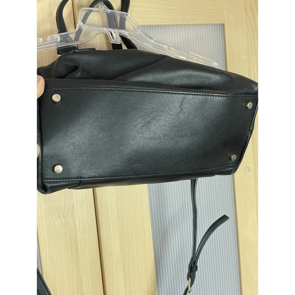 Kate Spade Hampton Purse Leather Satchel Shoulder Bag‎ Black Modern Casual